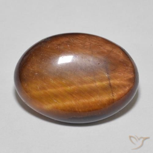 10.25ct Natural Marrom Quente Olho de Tigre, oval, Opaco