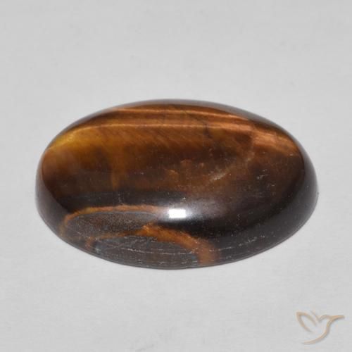 Olho de Tigre Medium Dark-Brown Natural 9.77ct, oval, Opaco