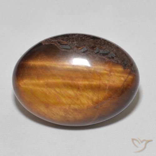 11.24ct Natural Gingerbread Marrom Olho de Tigre, oval, Opaco