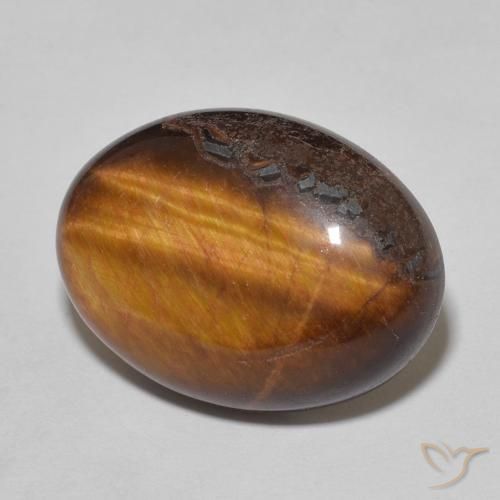Olho de Tigre Gingerbread Marrom Natural 11.24ct, oval, Opaco