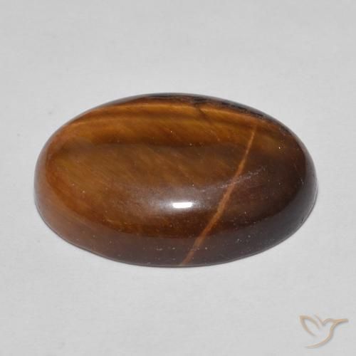 Olho de Tigre Gingerbread Marrom Natural 11.24ct, oval, Opaco