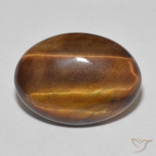 9.66ct Natural Marrom dourado Olho de Tigre, oval, Opaco