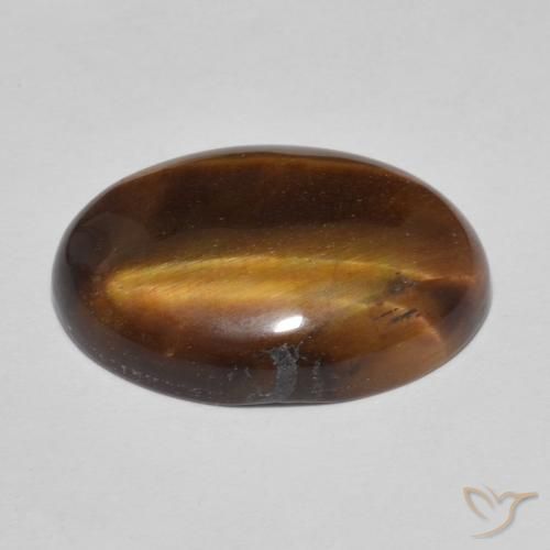 Olho de Tigre Marrom dourado Natural 9.66ct, oval, Opaco