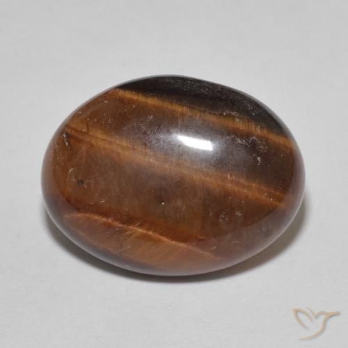 8.54ct Natural laranja marrom Olho de Tigre, oval, Opaco