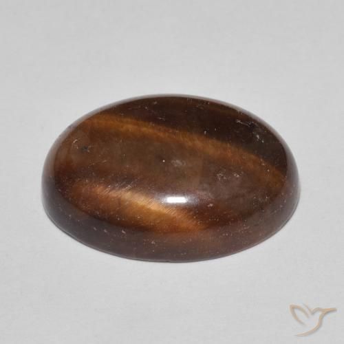 Olho de Tigre laranja marrom Natural 8.54ct, oval, Opaco