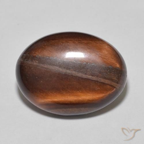 8.72ct Natural Marrom Quente Olho de Tigre, oval, Opaco