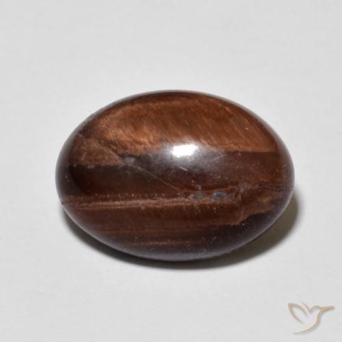 6.22ct Natural Marrom avermelhado Olho de Tigre, oval, Opaco