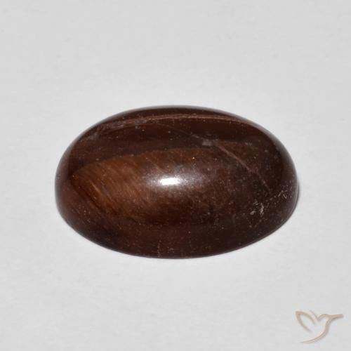 Olho de Tigre Marrom avermelhado Natural 6.22ct, oval, Opaco