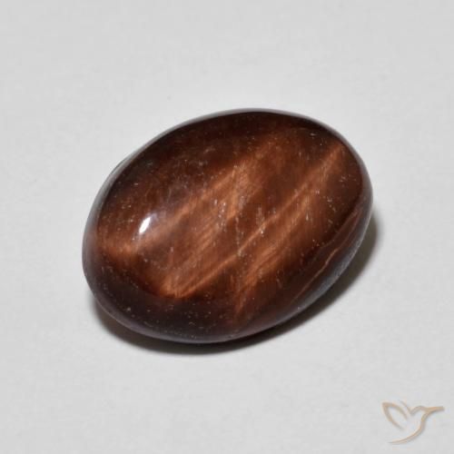 5.53ct Natural Marrom avermelhado Olho de Tigre, oval, Opaco
