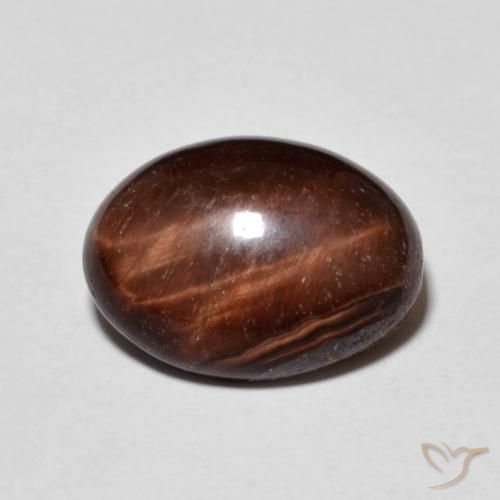Olho de Tigre Marrom avermelhado Natural 5.53ct, oval, Opaco
