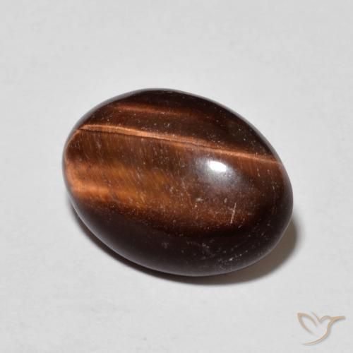 Olho de Tigre Marrom avermelhado Natural 5.15ct, oval, Opaco