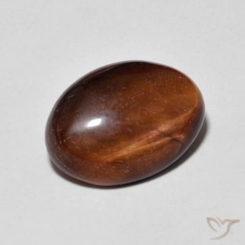 Olho de Tigre Medium Dark-Brown Natural 5.19ct, oval, Opaco