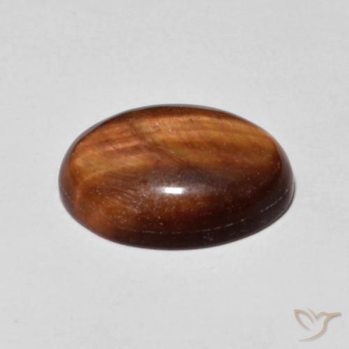 Olho de Tigre Medium Dark-Brown Natural 5.19ct, oval, Opaco