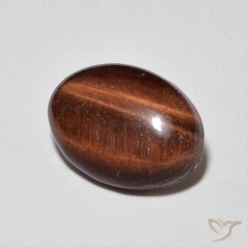 Olho de Tigre Medium Dark-Brown Natural 5.31ct, oval, Opaco