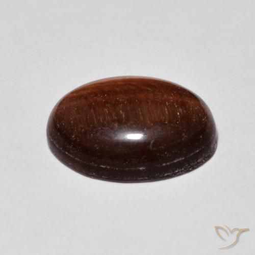Olho de Tigre Medium Dark-Brown Natural 5.31ct, oval, Opaco