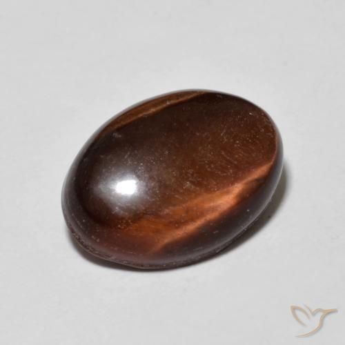 Olho de Tigre Marrom avermelhado Natural 5.42ct, oval, Opaco