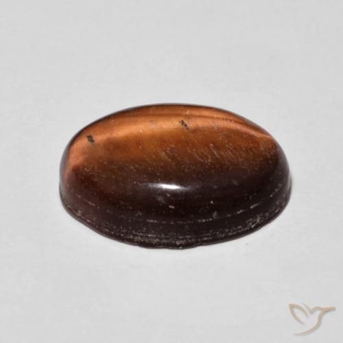 Olho de Tigre Marrom avermelhado Natural 5.42ct, oval, Opaco