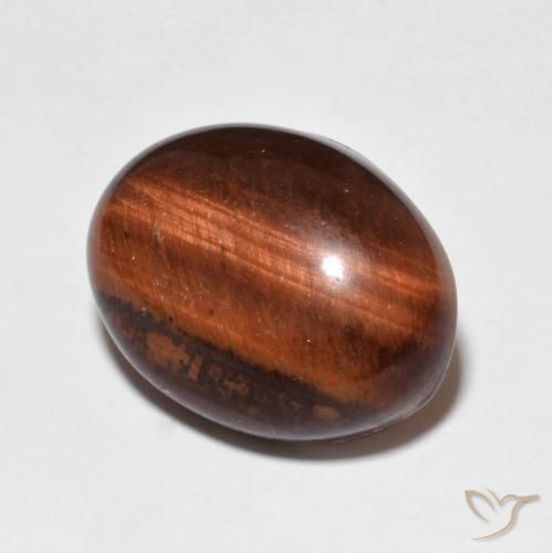 Olho de Tigre Medium Dark-Brown Natural 10.00ct, oval, Opaco