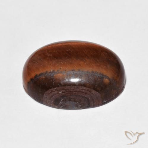 Olho de Tigre Medium Dark-Brown Natural 10.00ct, oval, Opaco