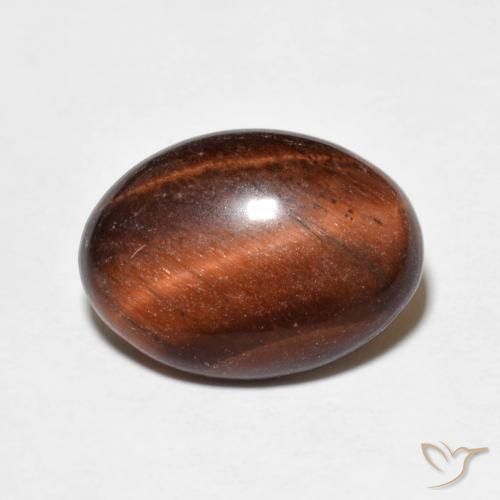 5.00ct Natural Marrom avermelhado Olho de Tigre, oval, Opaco
