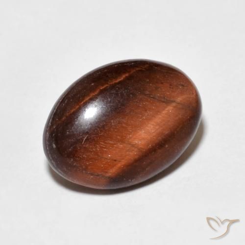 Olho de Tigre Marrom avermelhado Natural 5.00ct, oval, Opaco