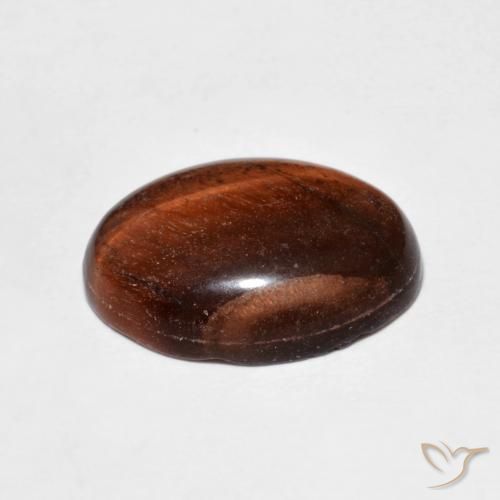 Olho de Tigre Marrom avermelhado Natural 5.00ct, oval, Opaco