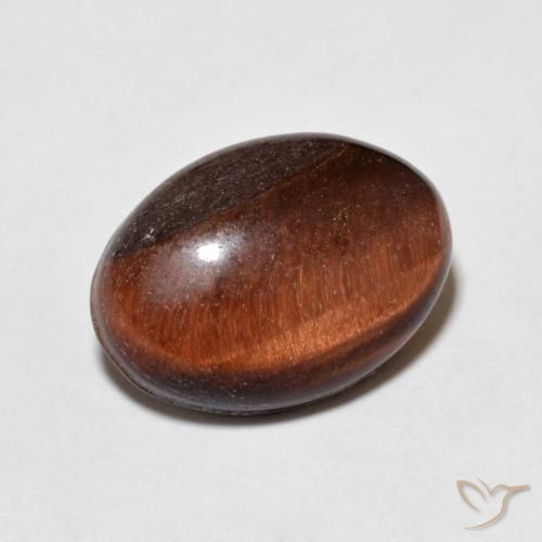 Olho de Tigre Medium Dark-Brown Natural 5.64ct, oval, Opaco