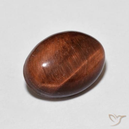 Olho de Tigre Medium Dark-Brown Natural 5.38ct, oval, Opaco