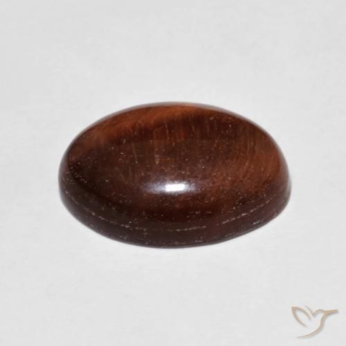 Olho de Tigre Medium Dark-Brown Natural 5.38ct, oval, Opaco