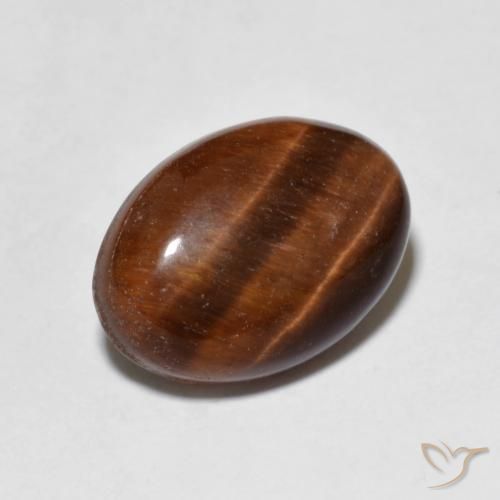 Olho de Tigre Medium Dark-Brown Natural 5.38ct, oval, Opaco
