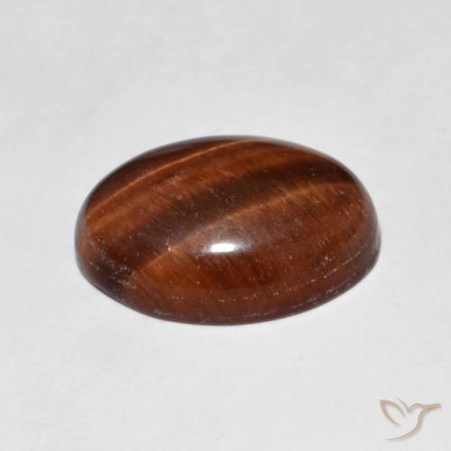Olho de Tigre Medium Dark-Brown Natural 5.38ct, oval, Opaco