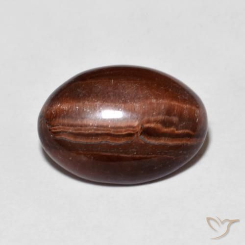 4.59ct Natural Marrom Quente Olho de Tigre, oval, Opaco