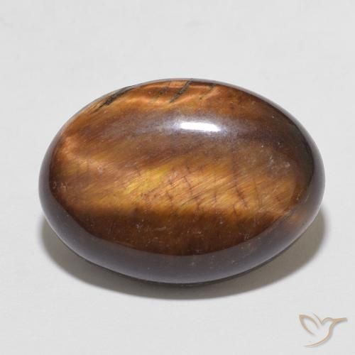 10.95ct Natural Marrom Quente Olho de Tigre, oval, Opaco