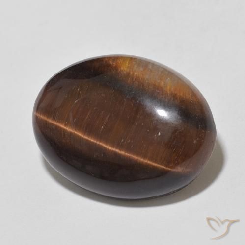 Olho de Tigre Marrom avermelhado Natural 9.86ct, oval, Opaco
