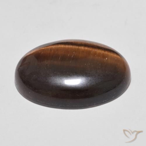 Olho de Tigre Marrom avermelhado Natural 9.86ct, oval, Opaco