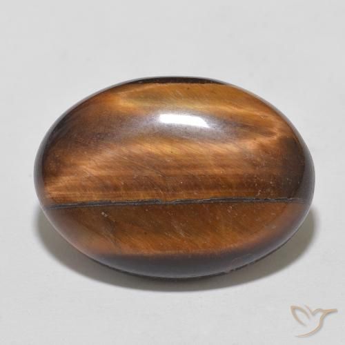 10.04ct Natural Canela Marrom Olho de Tigre, oval, Opaco