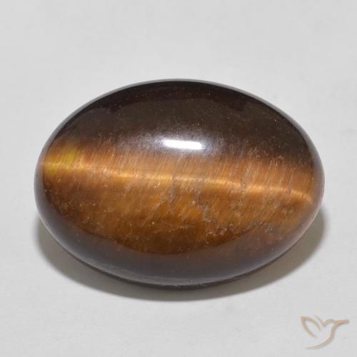 11.10ct Natural Castanho médio Olho de Tigre, oval, Opaco