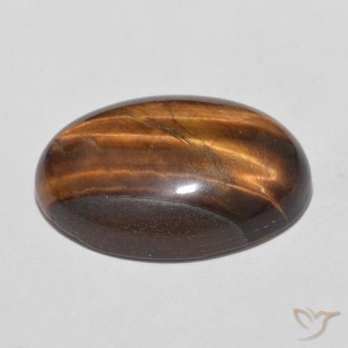 Olho de Tigre Canela Marrom Natural 10.43ct, oval, Opaco