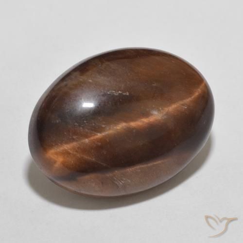Olho de Tigre Marrom avermelhado Natural 10.01ct, oval, Opaco