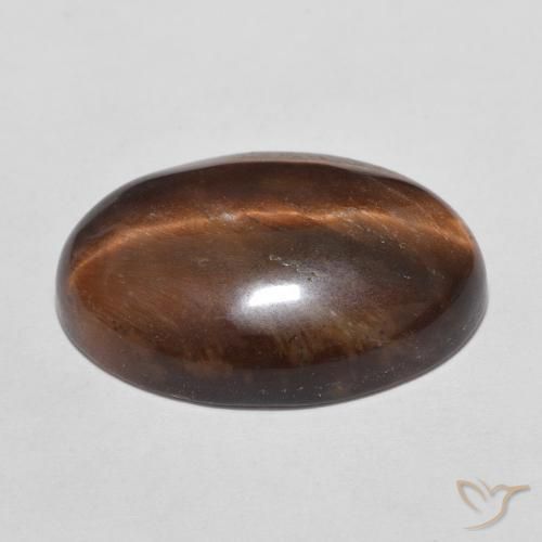 Olho de Tigre Marrom avermelhado Natural 10.01ct, oval, Opaco