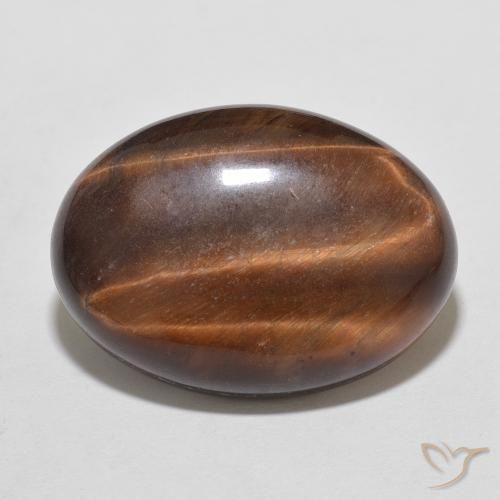 9.80ct Natural Canela Marrom Olho de Tigre, oval, Opaco