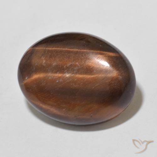 Olho de Tigre Canela Marrom Natural 9.80ct, oval, Opaco