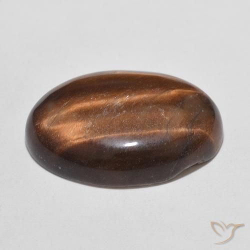 Olho de Tigre Canela Marrom Natural 9.80ct, oval, Opaco