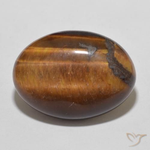 11.39ct Natural Marrom Quente Olho de Tigre, oval, Opaco