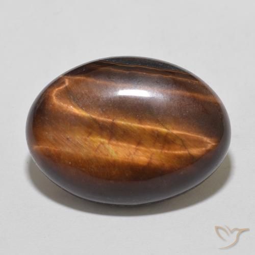 9.78ct Natural Marrom avermelhado Olho de Tigre, oval, Opaco