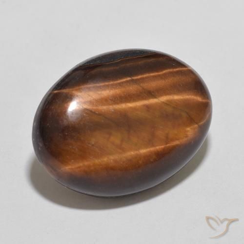Olho de Tigre Marrom avermelhado Natural 9.78ct, oval, Opaco