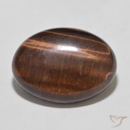 10.52ct Natural Marrom Quente Olho de Tigre, oval, Opaco