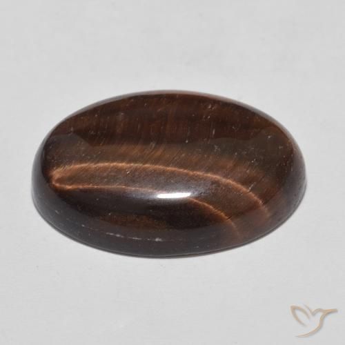 Olho de Tigre Marrom Quente Natural 10.52ct, oval, Opaco