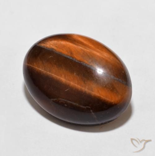 Olho de Tigre Castanho Canela Profundo Natural 10.65ct, oval, Opaco