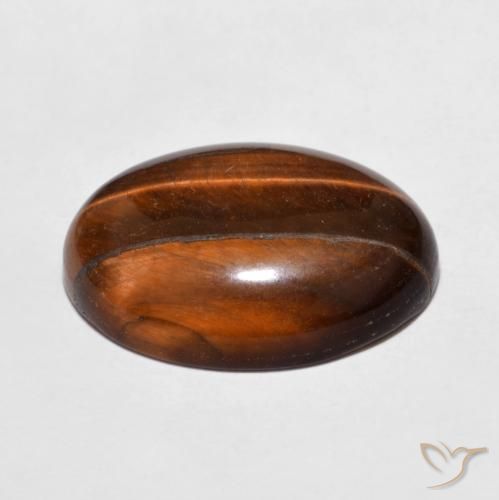 Olho de Tigre Castanho Canela Profundo Natural 10.65ct, oval, Opaco